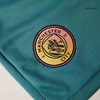 Manchester City Shorts 2024/25 Fourth Away Blå - UCL-5