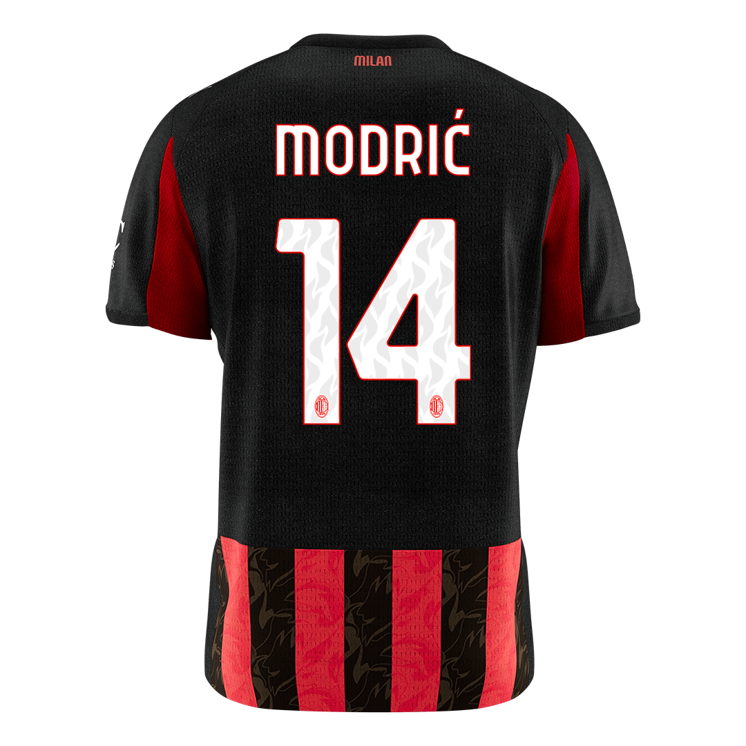 MODRIĆ #14 AC Milan Tröja 2025/26 Hemma Premium Röd & Svart-10