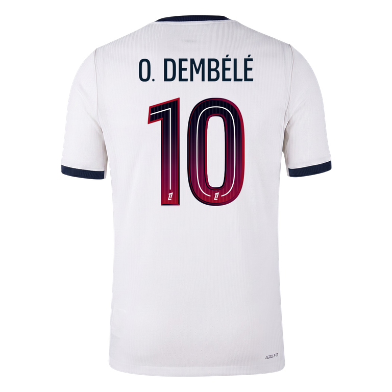 PSG Tröja O. DEMBÉLÉ #10 2026/27 Borta Autentisk Vit