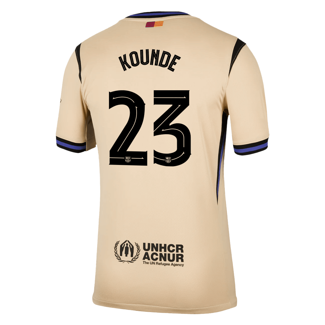 Barcelona Tröja KOUNDE #23 2025/26 Borta Gul - UCL-14