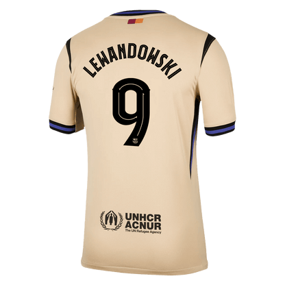 Barcelona Tröja LEWANDOWSKI #9 2025/26 Borta Gul - UCL-13
