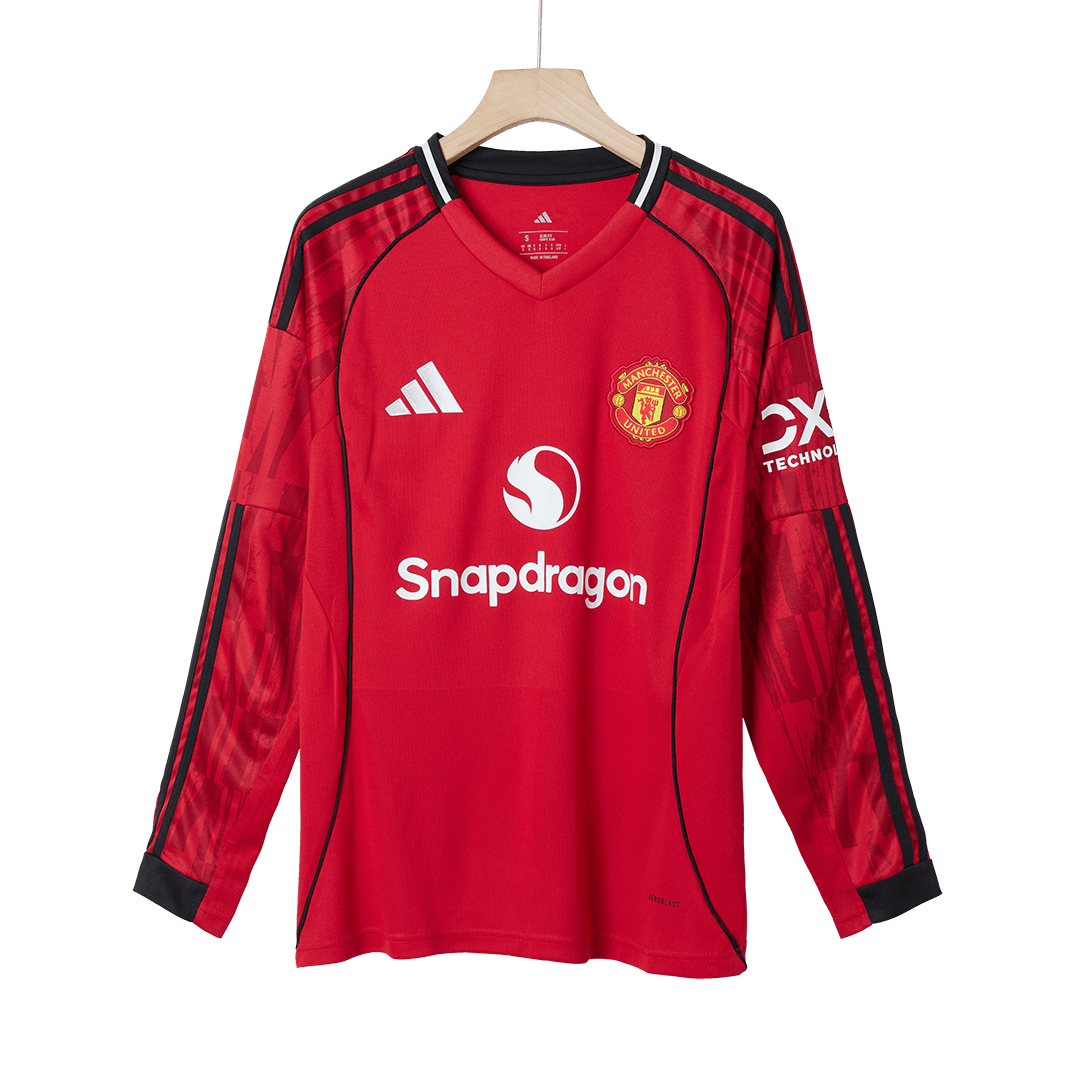Manchester United Tröja 2025/26 Hemma Långärmad Röd