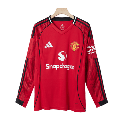 Manchester United Tröja 2025/26 Hemma Långärmad Röd-10