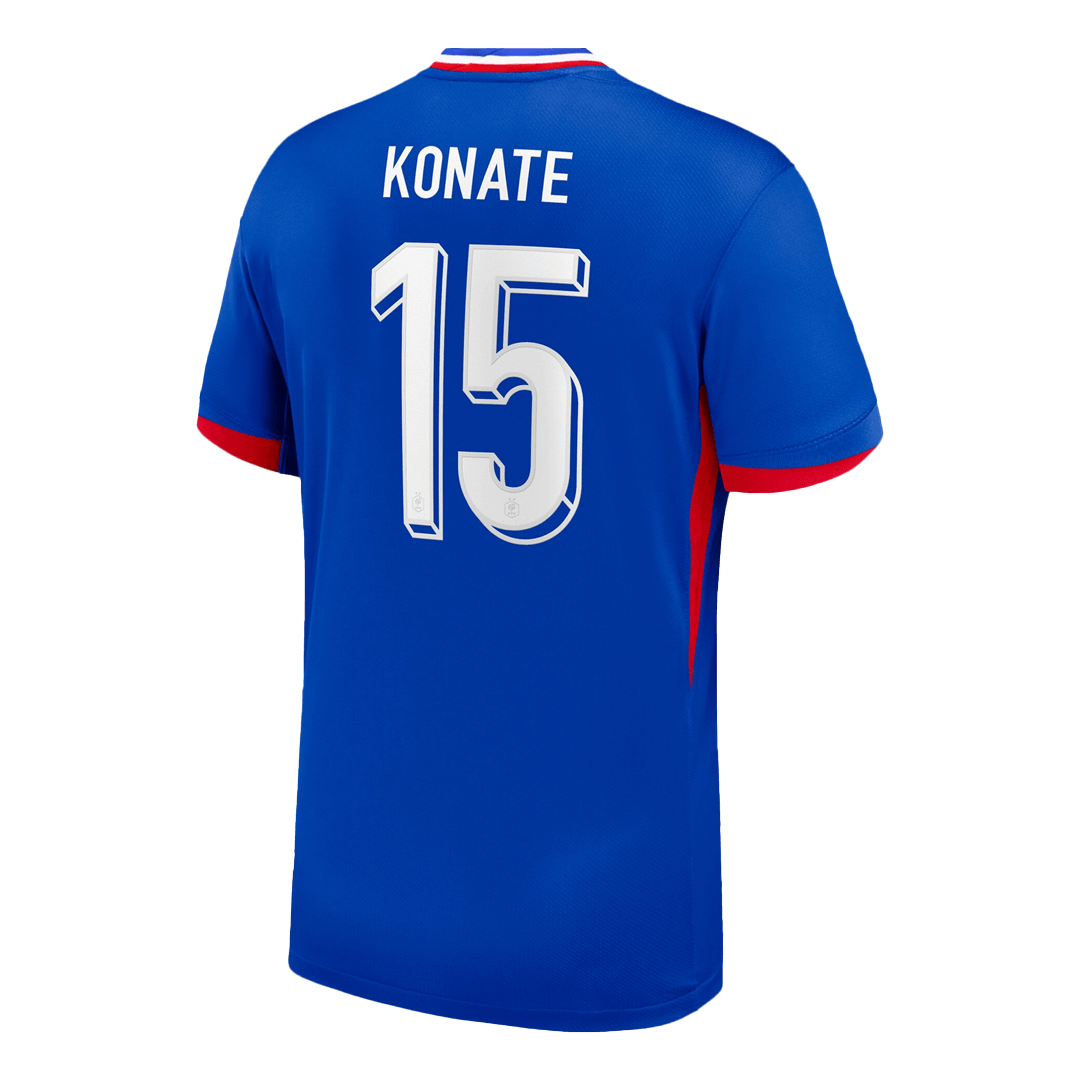 Frankrike Tröja KONATE #15 Euro 2024 Hemma Blå