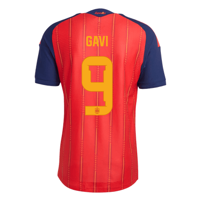Spanien Tröja GAVI #9 2026 Hemma Autentisk Röd-3