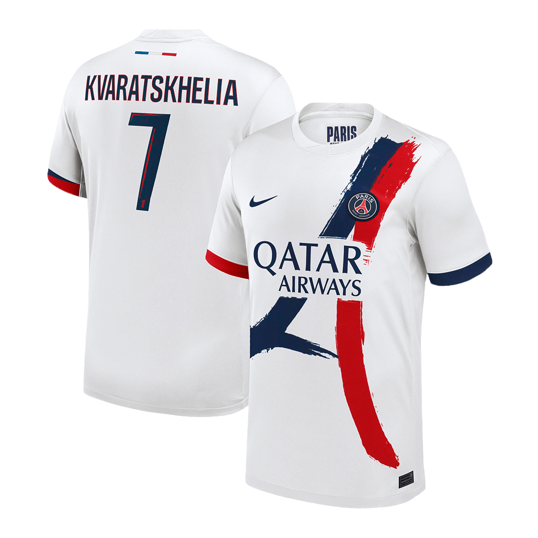 PSG Tröja KVARATSKHELIA #7 2025/26 Borta Vit