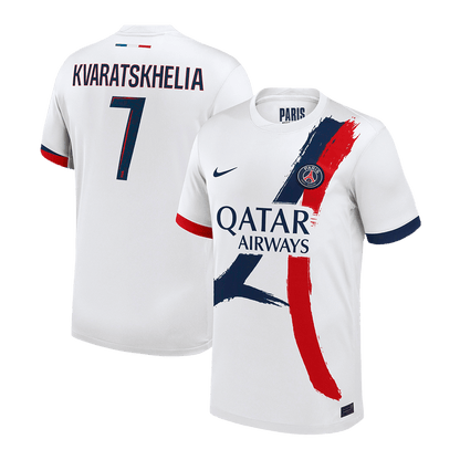 PSG Tröja KVARATSKHELIA #7 2025/26 Borta Vit