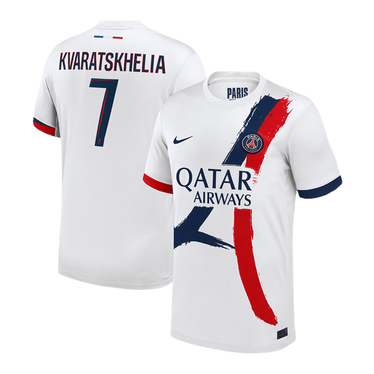 PSG Tröja KVARATSKHELIA #7 2025/26 Borta Vit