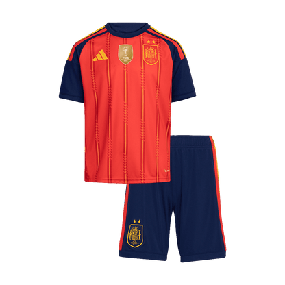 Spanien Tröja 2026 Hemma Röd Barn (2 Stjärnor)