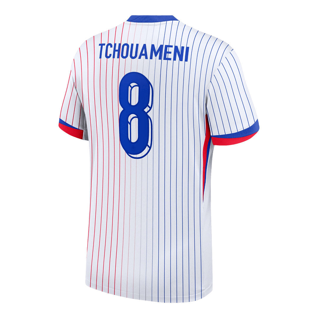 Frankrike Tröja TCHOUAMENI #8 Euro 2024 Borta Vit