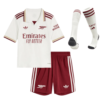 Arsenal Tröja 2025/26 Tredjeställ Vit Barn