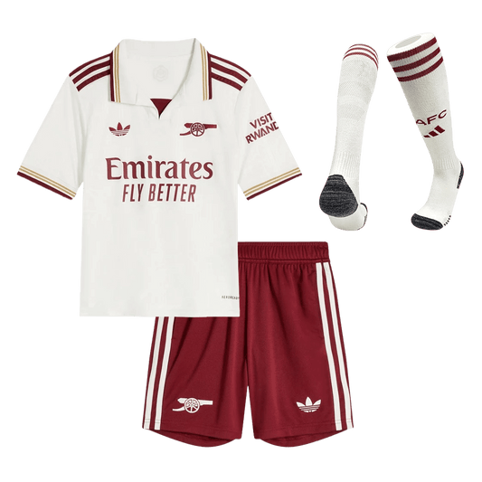 Arsenal Tröja 2025/26 Tredjeställ Vit Barn