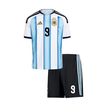 Argentina Tröja J.ÁLVAREZ #9 2026 Hemma Blå & Vit Barn Premium-10
