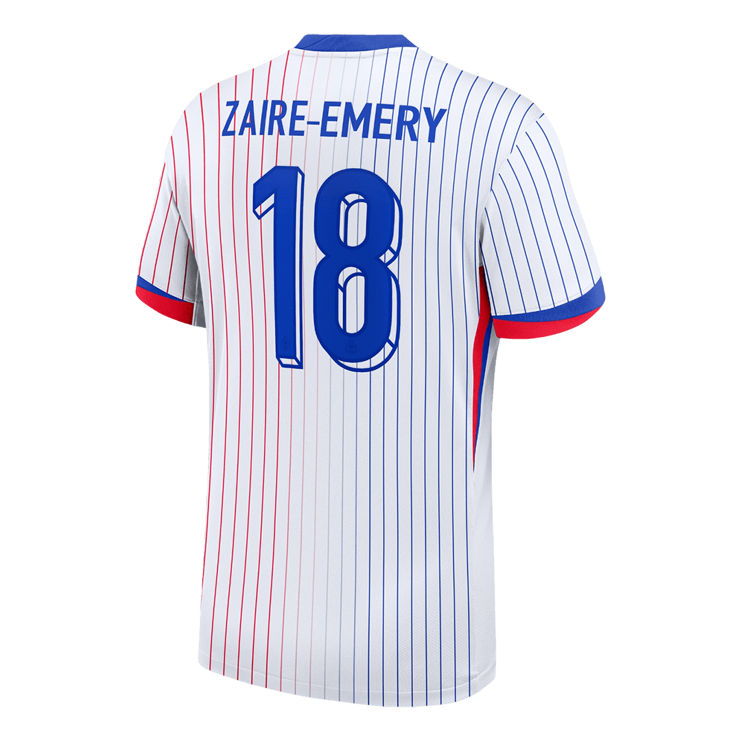 Frankrike Tröja ZAIRE-EMERY #18 Euro 2024 Borta Vit