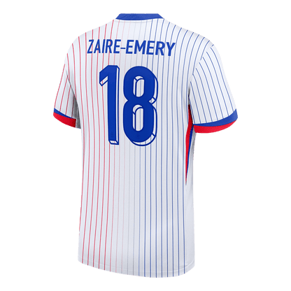 Frankrike Tröja ZAIRE-EMERY #18 Euro 2024 Borta Vit-7