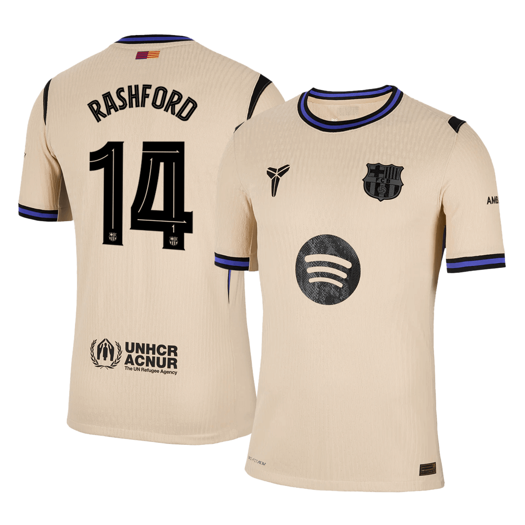 Barcelona Tröja RASHFORD #14 2025/26 Borta Gul - UCL