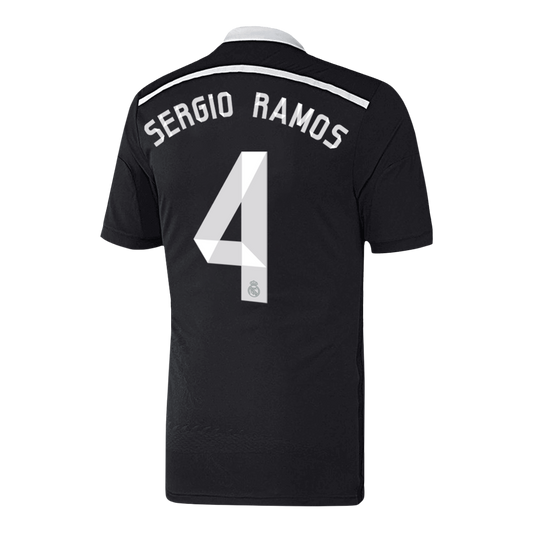 SERGIO RAMOS #4 Real Madrid Tredjetröja 2014/15 Retro Tröja
 Svart