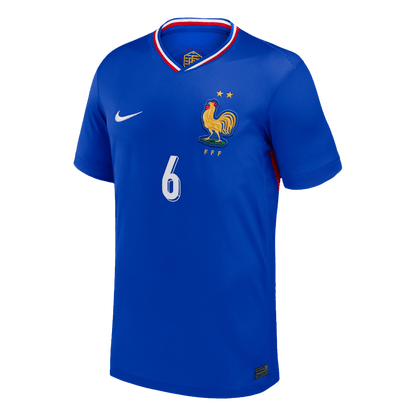 Frankrike Tröja CAMAVINGA #6 Euro 2024 Hemma Blå-8