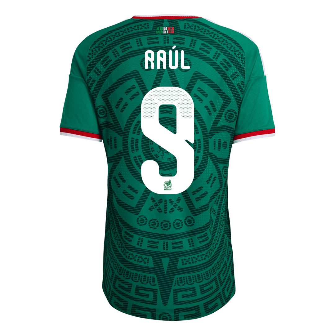 Mexiko Tröja Raúl #9 2026 Hemma Autentisk Grön