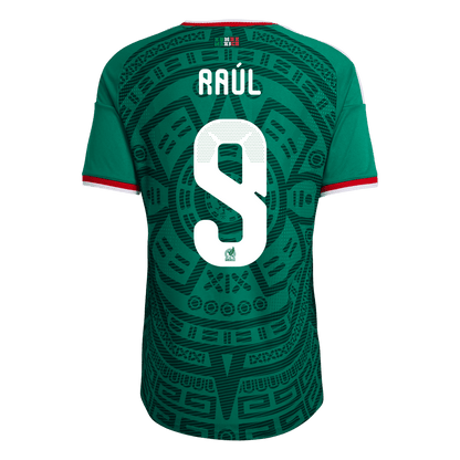 Mexiko Tröja Raúl #9 2026 Hemma Autentisk Grön-9