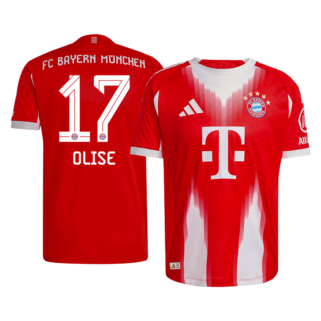 Bayern Munich Tröja OLISE #17 2025/26 Hemma Röd