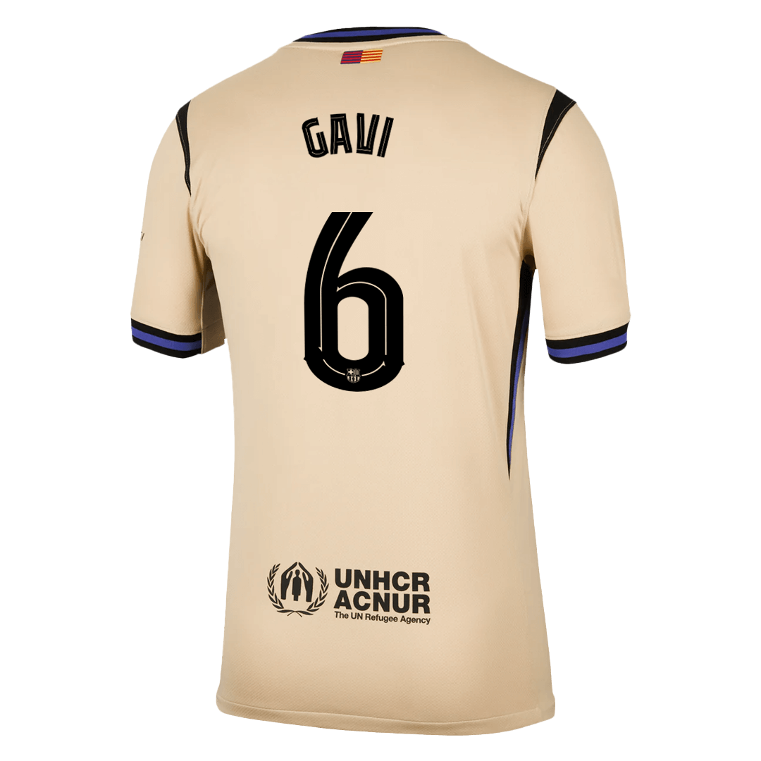 Barcelona Tröja GAVI #6 2025/26 Borta Gul - UCL-13