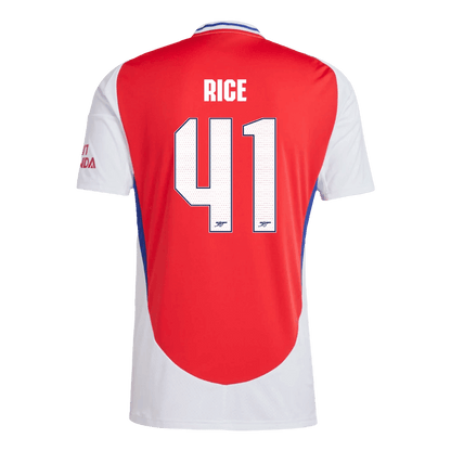 Arsenal Tröja RICE #41 2024/25 Hemma Röd - UCL-13