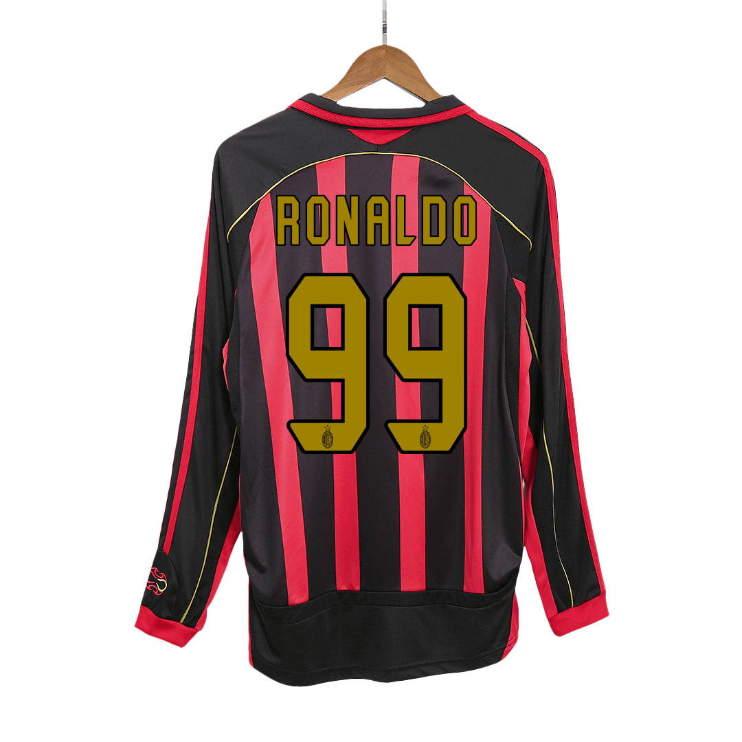 RONALDO #99 AC Milan Hemmatröja 2006/07 Retro Tröja
 Röd & Svart