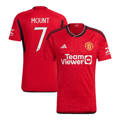 Manchester United Tröja MOUNT #7 2023/24 Hemma Röd - UCL