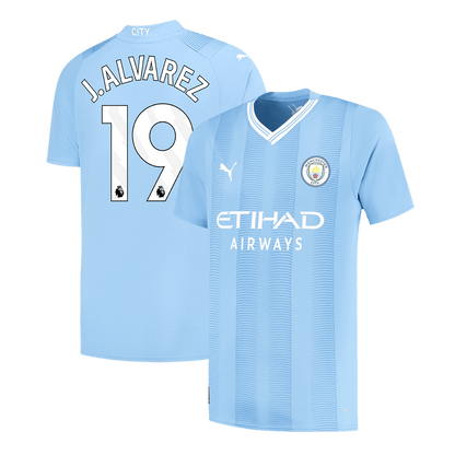 Manchester City Tröja J.ALVAREZ #19 2023/24 Hemma Blå