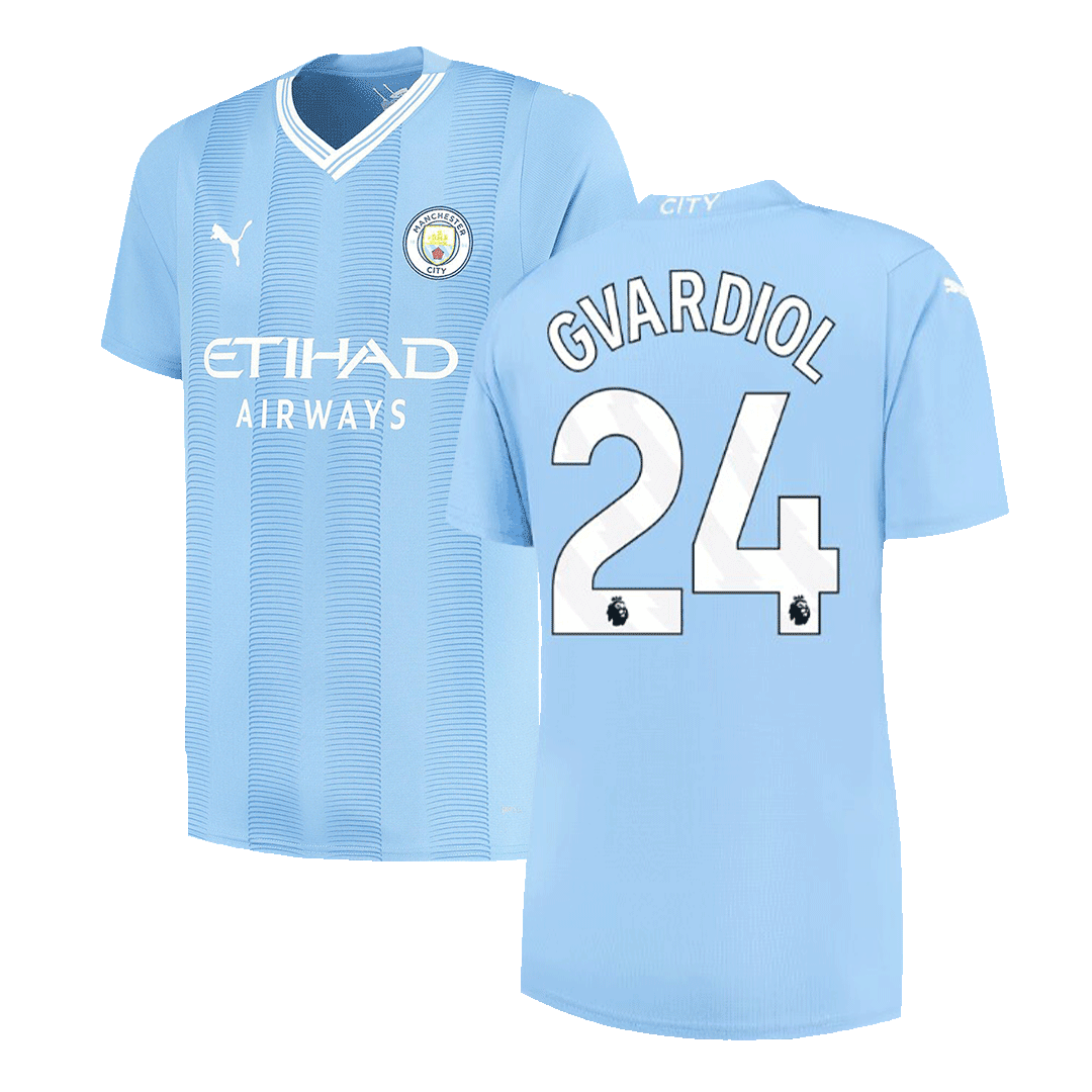 Manchester City Tröja GVARDIOL #24 2023/24 Hemma Blå