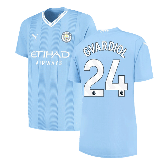 Manchester City Tröja GVARDIOL #24 2023/24 Hemma Blå