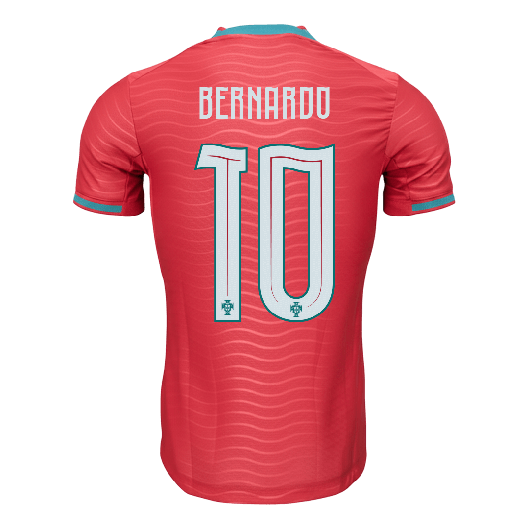 Portugal Tröja BERNARDO #10 2026 Hemma Autentisk Röd-8