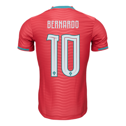 Portugal Tröja BERNARDO #10 2026 Hemma Autentisk Röd-8