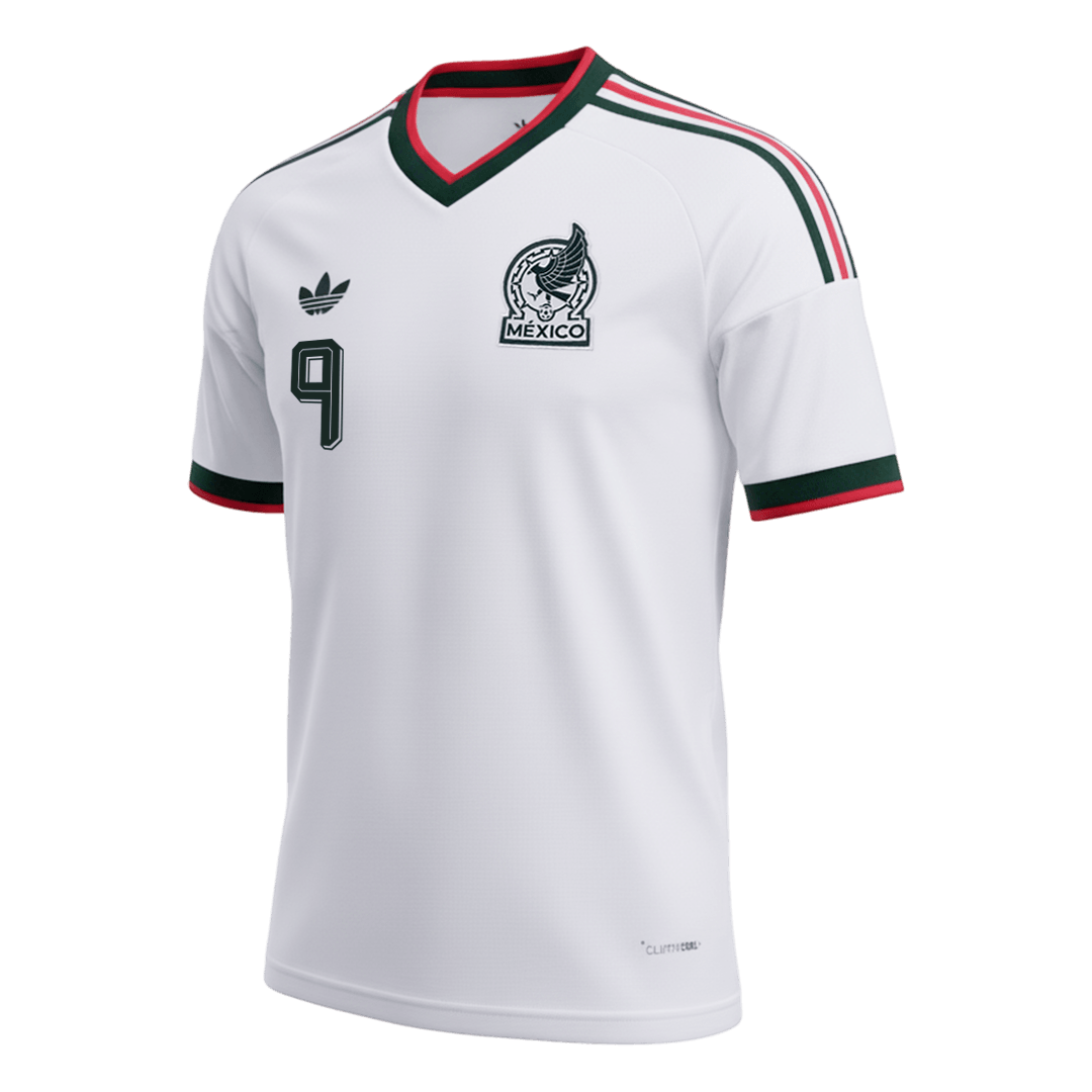 Mexiko Tröja RAÚL #9 2026 Borta Vit-8