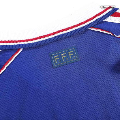 ZIDANE #10 Frankrike Hemmatröja 1998 Retro Tröja
 Blå-3