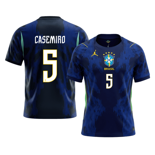 Brasilien Tröja CASEMIRO #5 2026 Borta Mörkblå