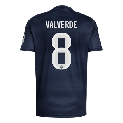 VALVERDE #8 Real Madrid Tröja 2025/26 Borta Premium Mörkblå-11