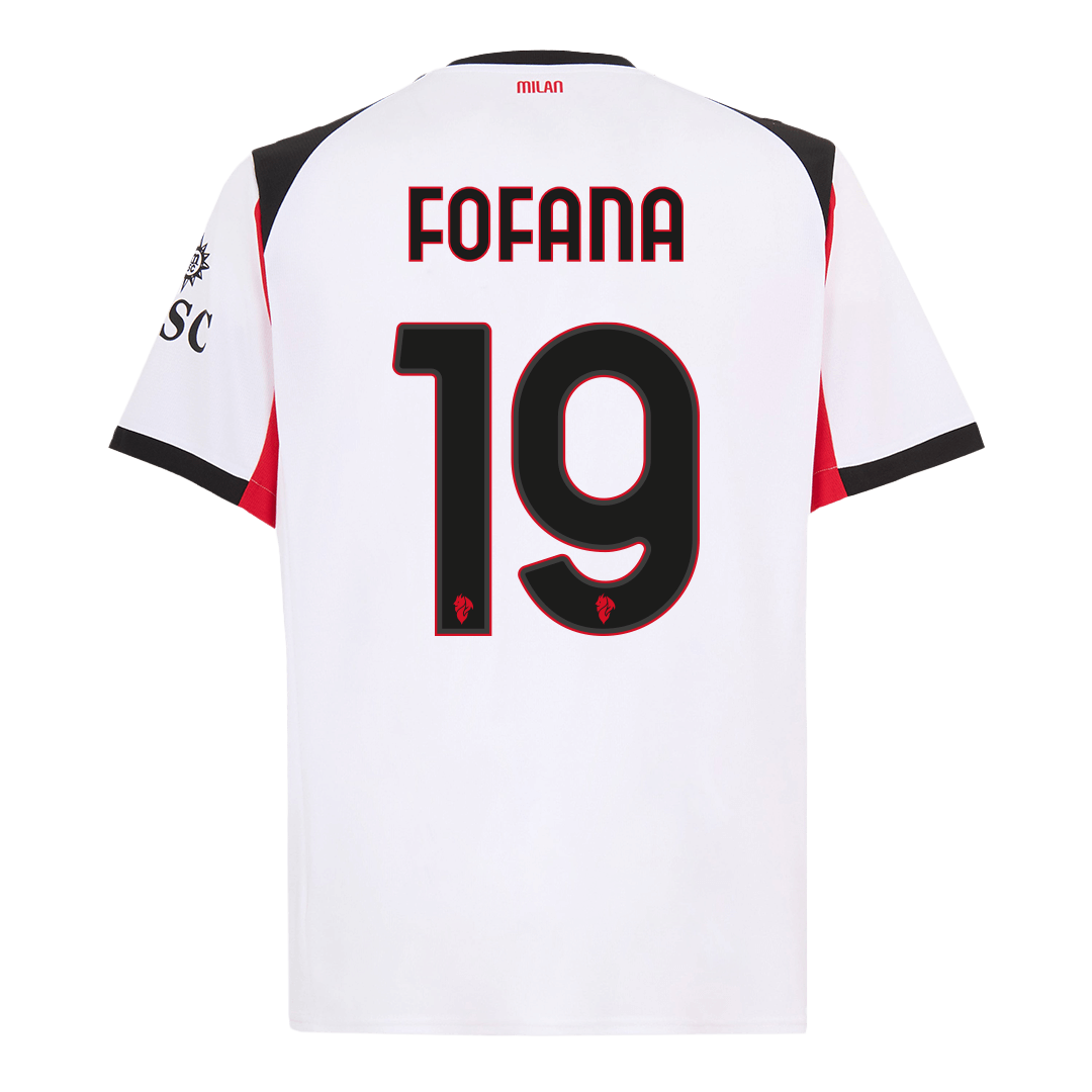 AC Milan Tröja FOFANA #19 2025/26 Borta Vit-13