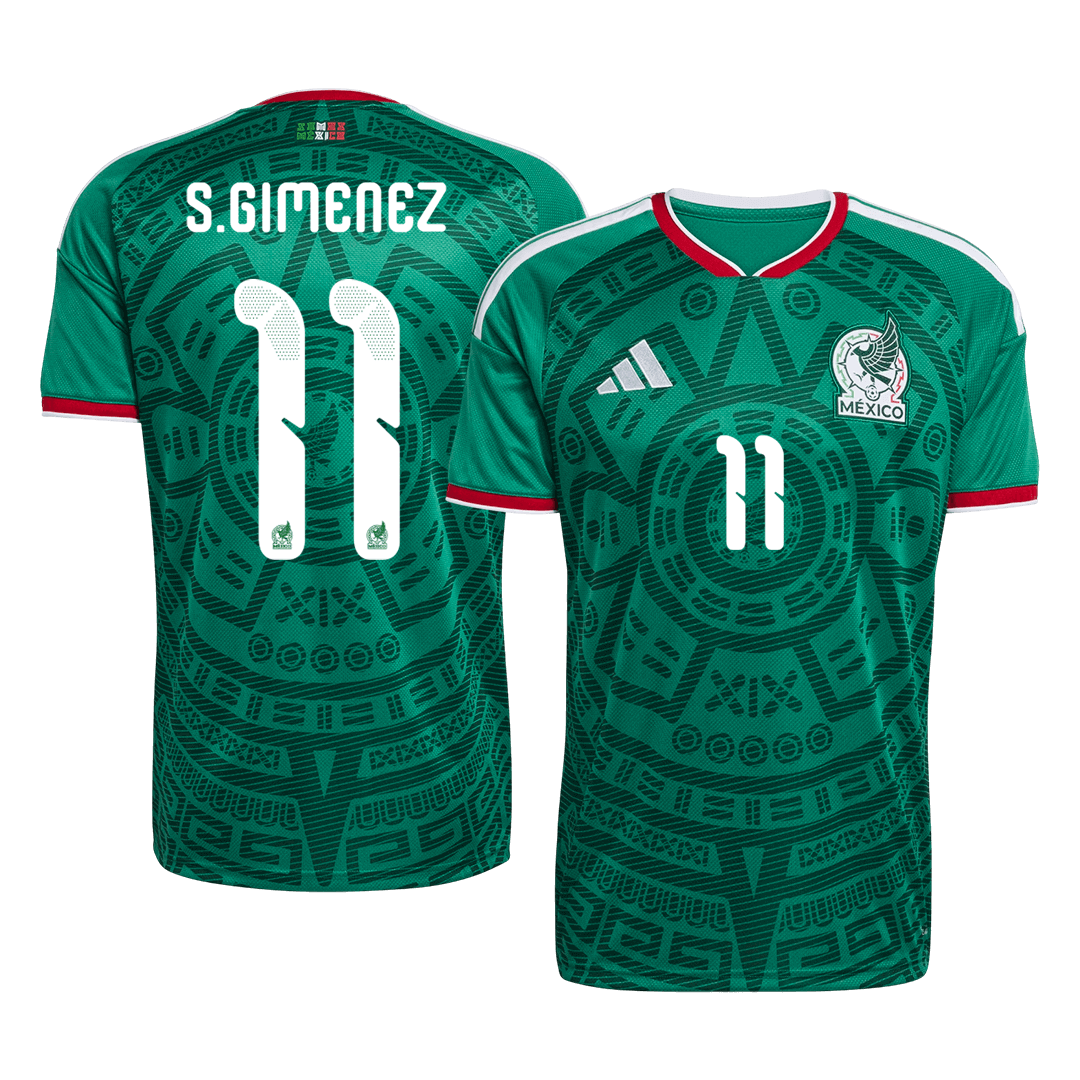 S.GIMENEZ #11 Mexiko Tröja 2026 Hemma Premium Grön