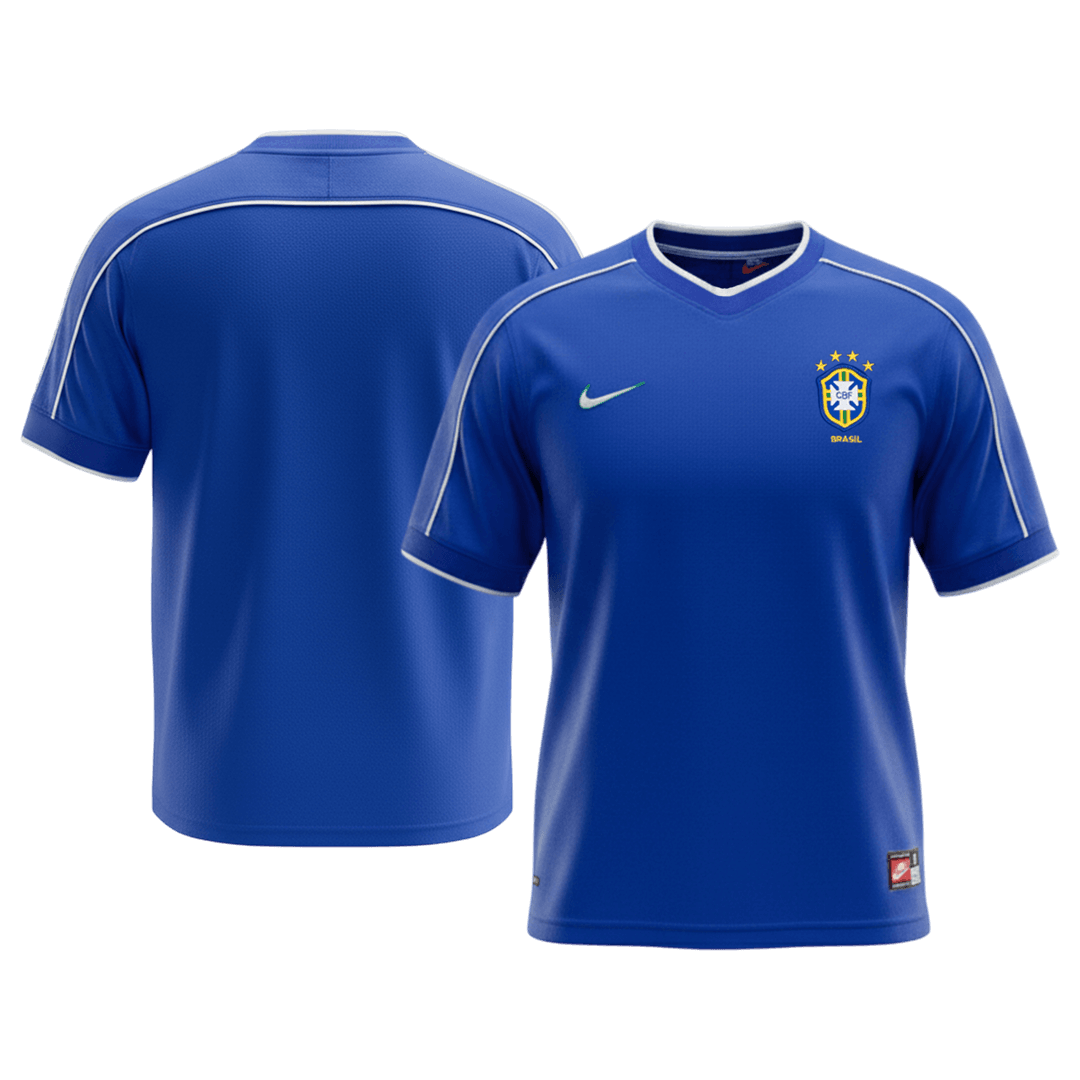 Brasilien Bortatröja 1998 Retro Tröja
 Blå-8