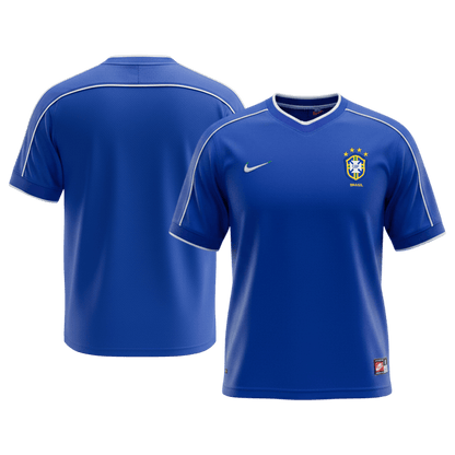 Brasilien Bortatröja 1998 Retro Tröja
 Blå-8