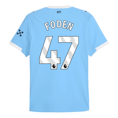 Manchester City Tröja FODEN #47 2025/26 Hemma Blå-13