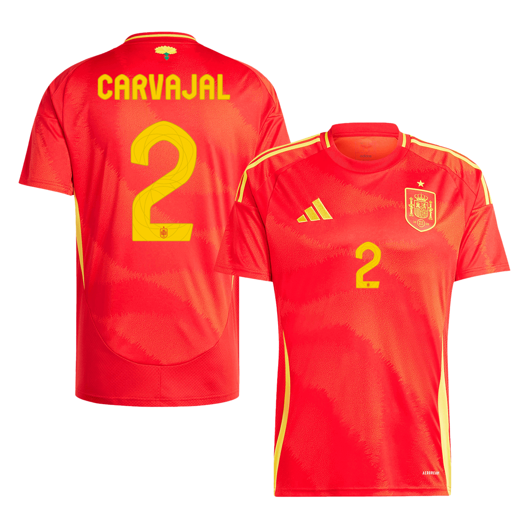 Spanien Tröja CARVAJAL #2 Euro 2024 Hemma Röd