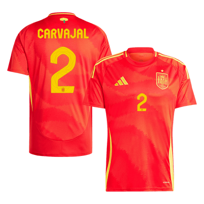 Spanien Tröja CARVAJAL #2 Euro 2024 Hemma Röd