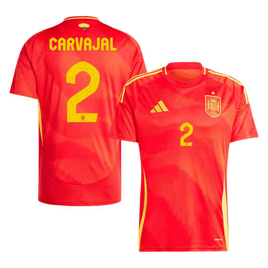 Spanien Tröja CARVAJAL #2 Euro 2024 Hemma Röd
