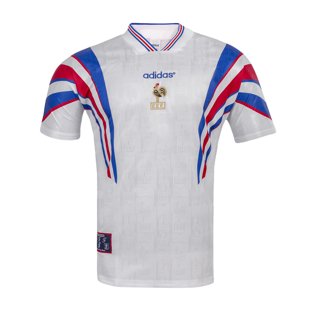 Frankrike Bortatröja Euro 1996 Retro Tröja
 Vit