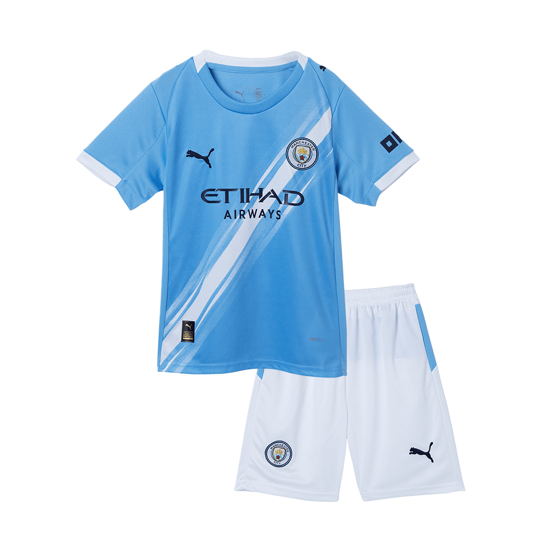 Manchester City Tröja 2025/26 Hemma Blå Barn
