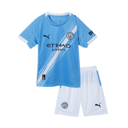 Manchester City Tröja 2025/26 Hemma Blå Barn-16