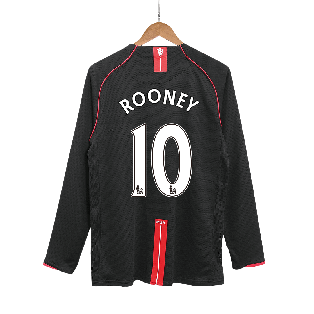 ROONEY #10 Manchester United Bortatröja 2007/08 Retro Tröja
 Svart